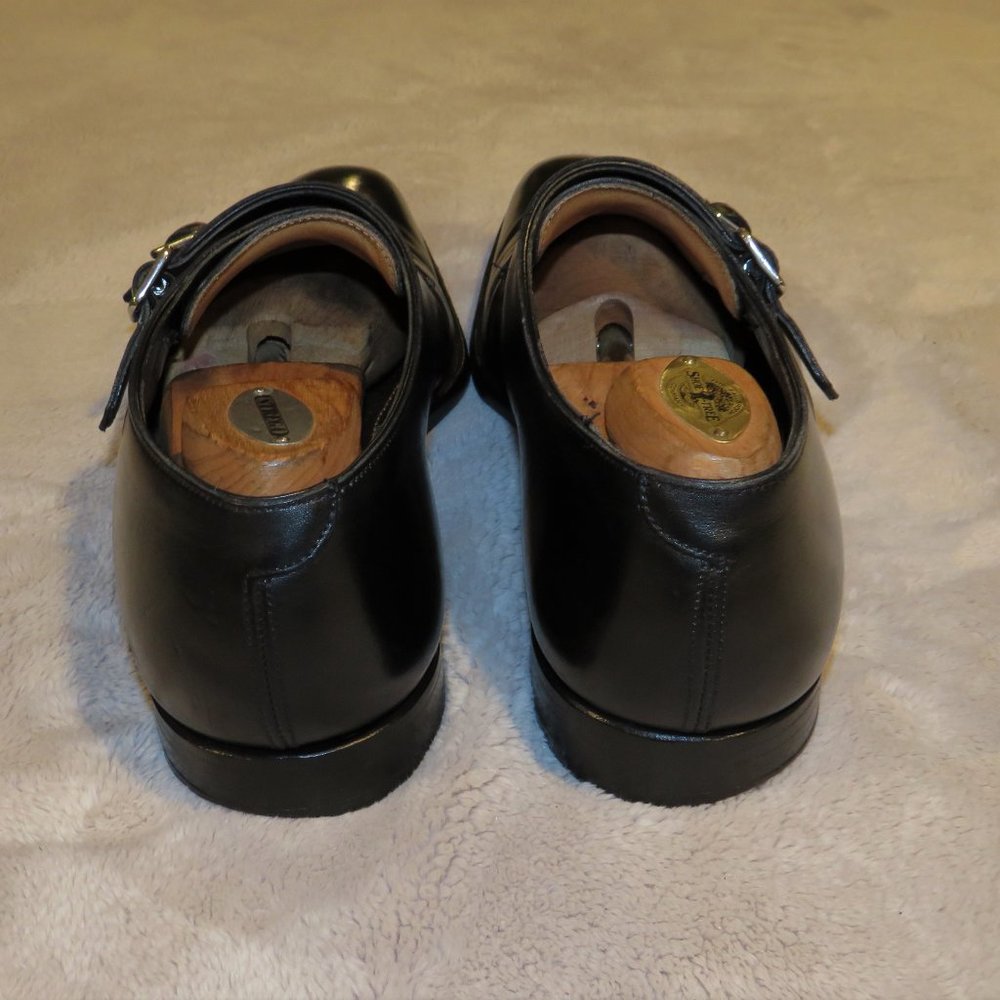 Crockett & Jones Seymour2 Black Calf Leather Double Monk Strap Loafer 9E - Picture 7 of 9